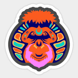 gorilla artistic face Sticker